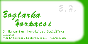 boglarka horpacsi business card